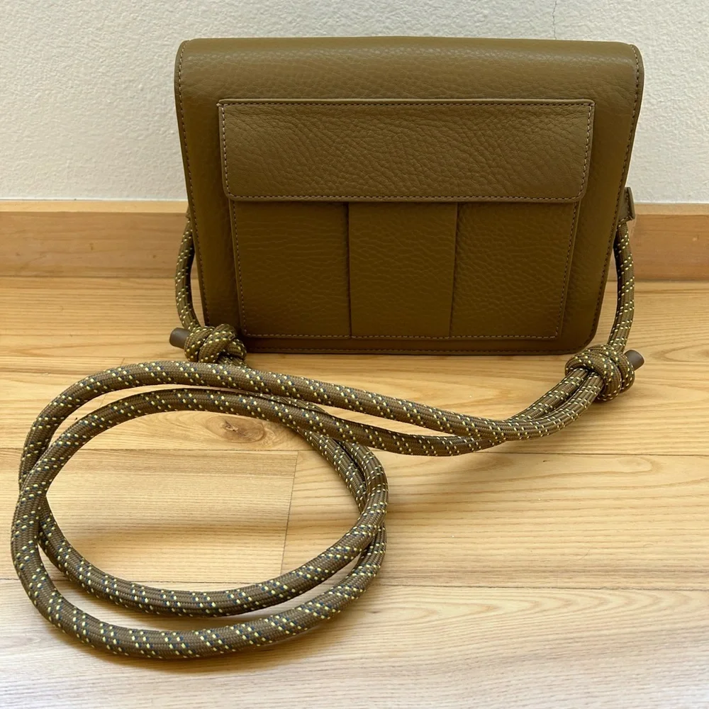Dagne Dover Pebbled Leather Purse in Olive Green - discontinued style - Picture 1 of 13
